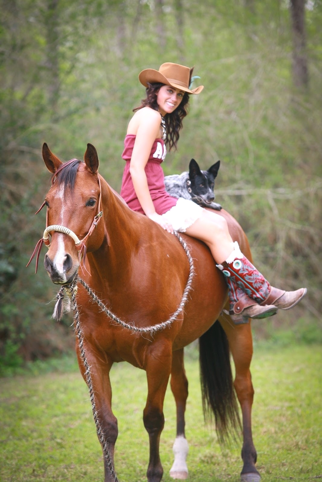 Riding front cowgirl