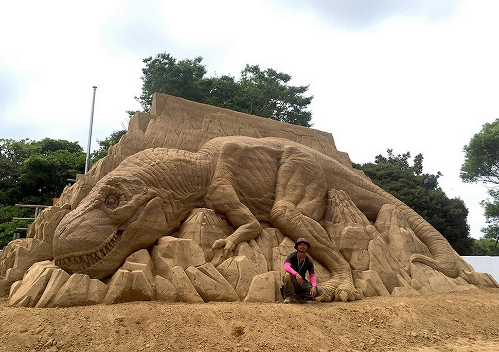 Невероятные 3D скульптуры из песка японского художника Toshihiko Hosaka